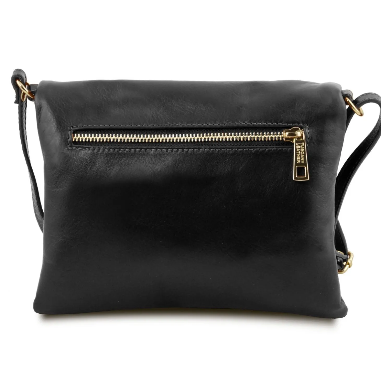 Schultertasche aus Leder mit Quasten