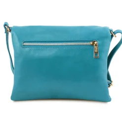 Schultertasche aus Leder mit Quasten
