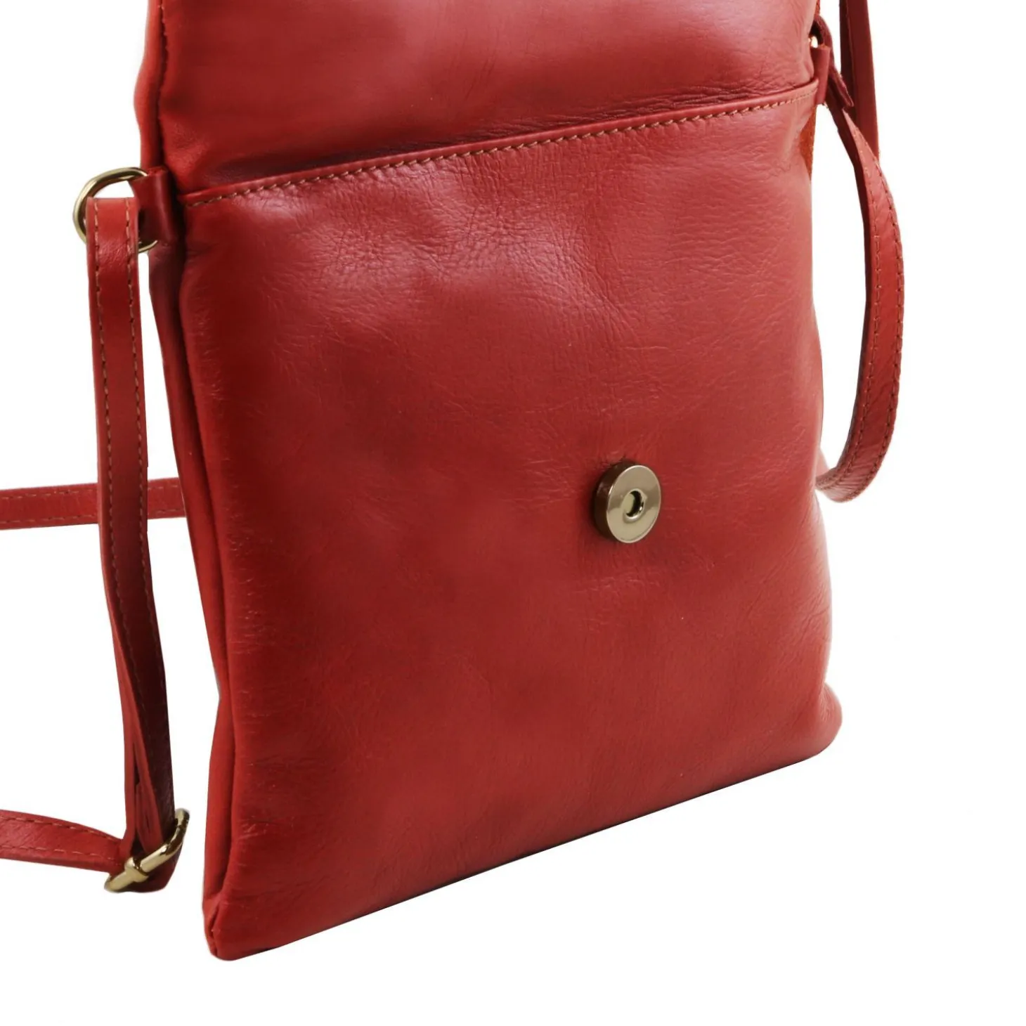 Schultertasche aus Leder mit Quasten