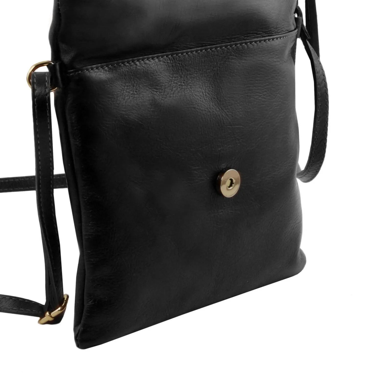 Schultertasche aus Leder mit Quasten