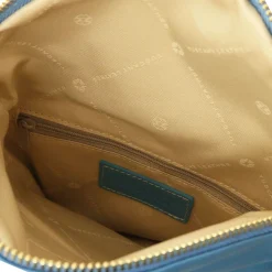 Schultertasche aus Leder mit Quasten