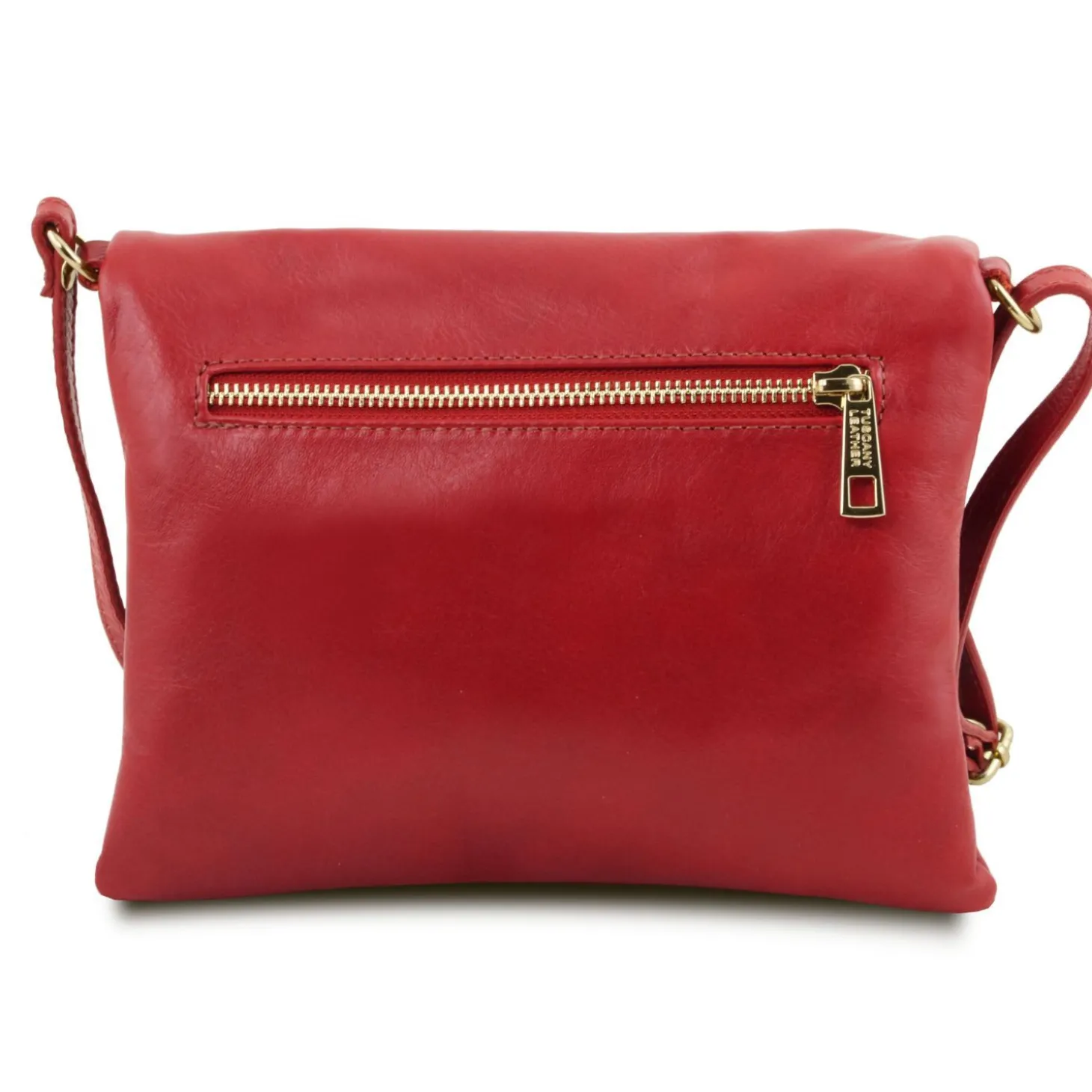 Schultertasche aus Leder mit Quasten