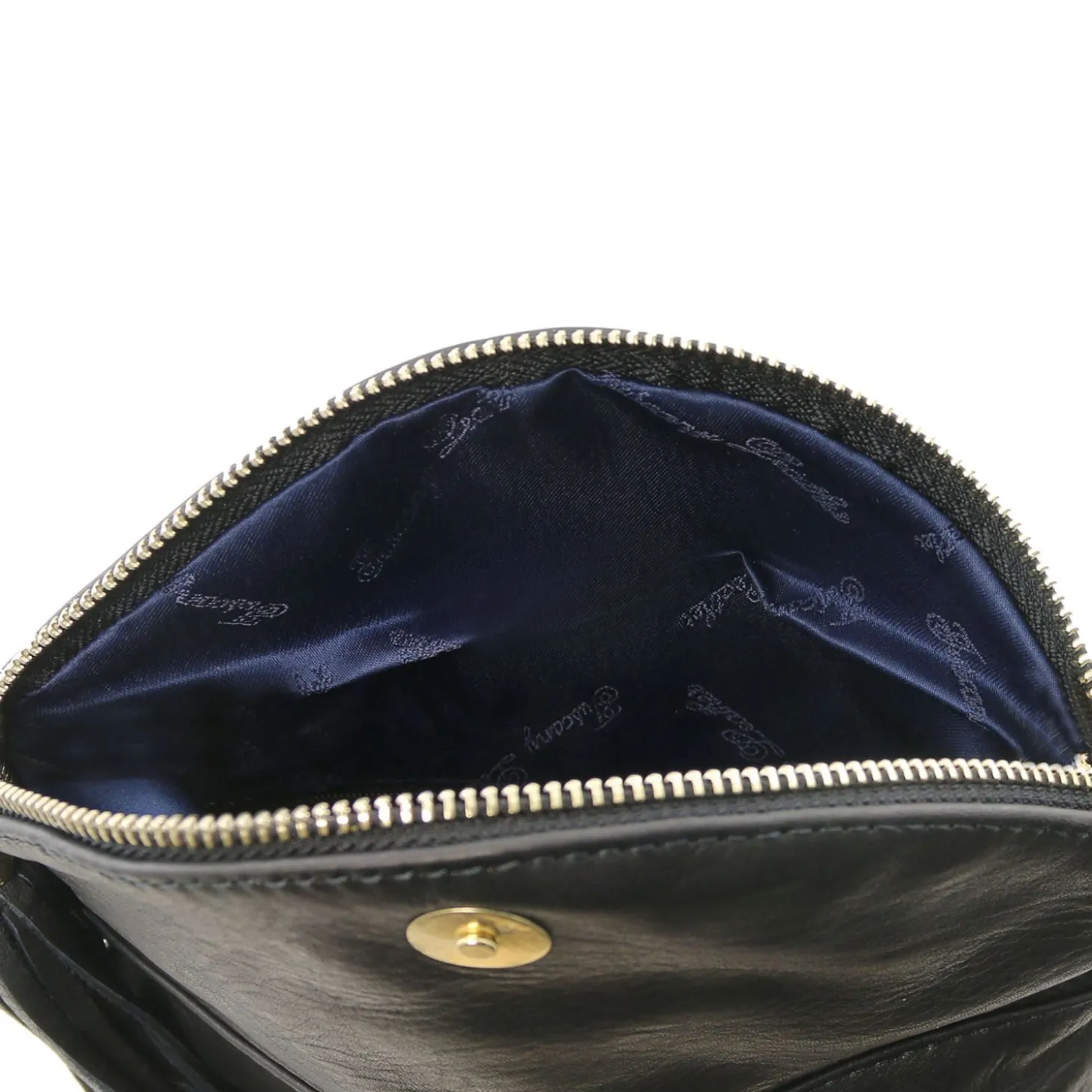 Schultertasche aus Leder mit Quasten