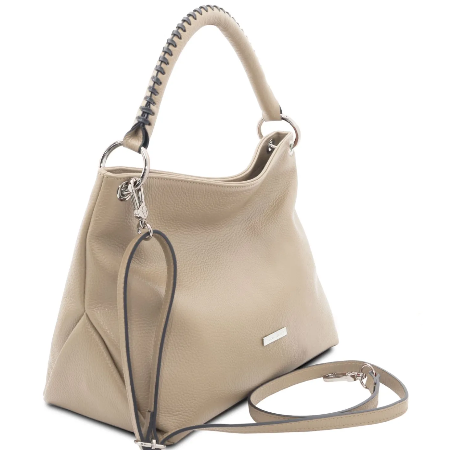 Schultertasche aus Weichem Leder