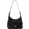 Schultertasche aus Wildleder