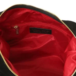 Schultertasche aus Wildleder
