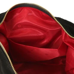 Schultertasche aus Wildleder