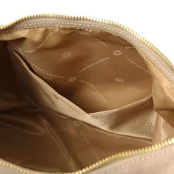 Schultertasche aus Wildleder
