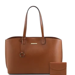 Shopping Tasche aus Leder und Brieftasche aus Leder mit 3 Scheinfächern und Münzfach