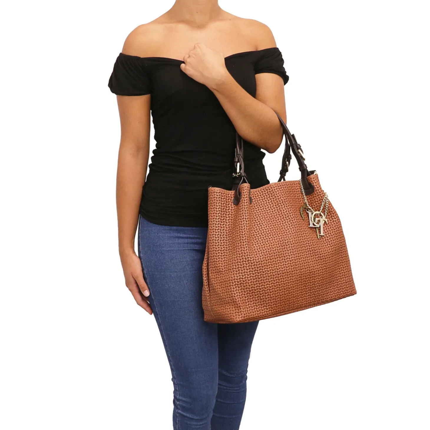Tasche aus Geprägtem Leder