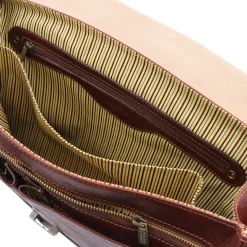 TL SMART Multifach-Aktentasche aus Leder mit Klappe
