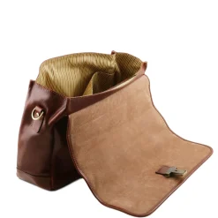 TL SMART Multifach-Aktentasche aus Leder mit Klappe