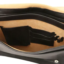 Umhängetasche aus Leder mit Zwei Fächer - Gross