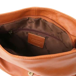 Umhängetasche aus Weichem Leder mit Quasten